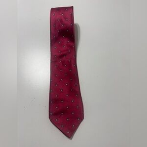 Dior Burgundy Tie with Gray Dots